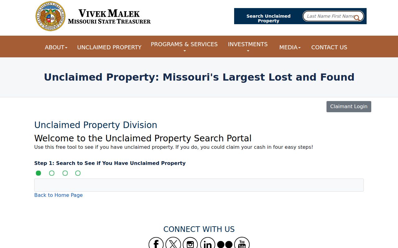 Ozark residents directory Missouri unclaimed property search