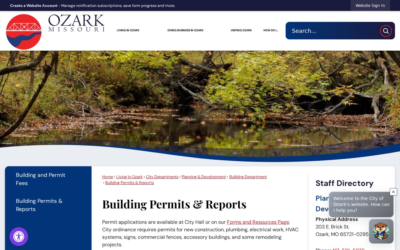 Ozark street directory building permits and reports source